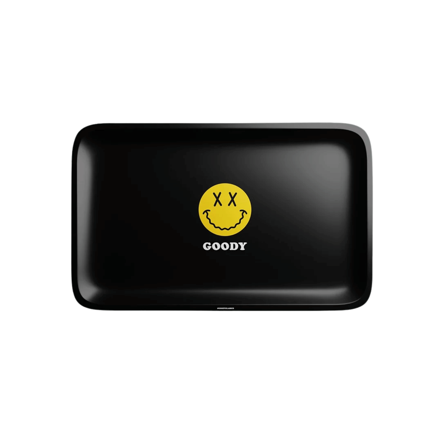 Black Big Face Rolling Tray Goody Glass