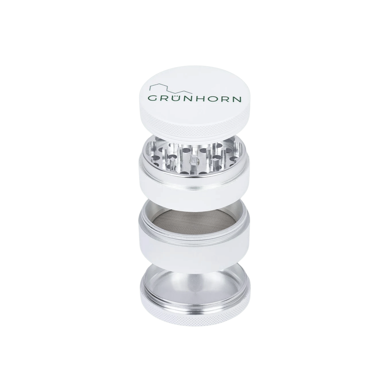 Grünhorn Grinder Aluminium - Logo Schriftzug