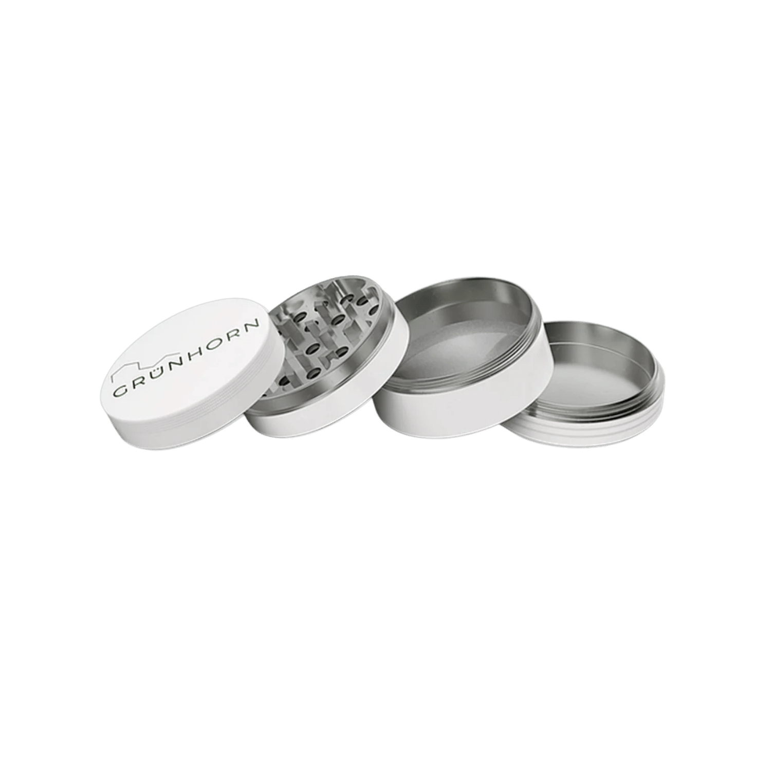 Grünhorn Grinder Aluminium - Logo Schriftzug